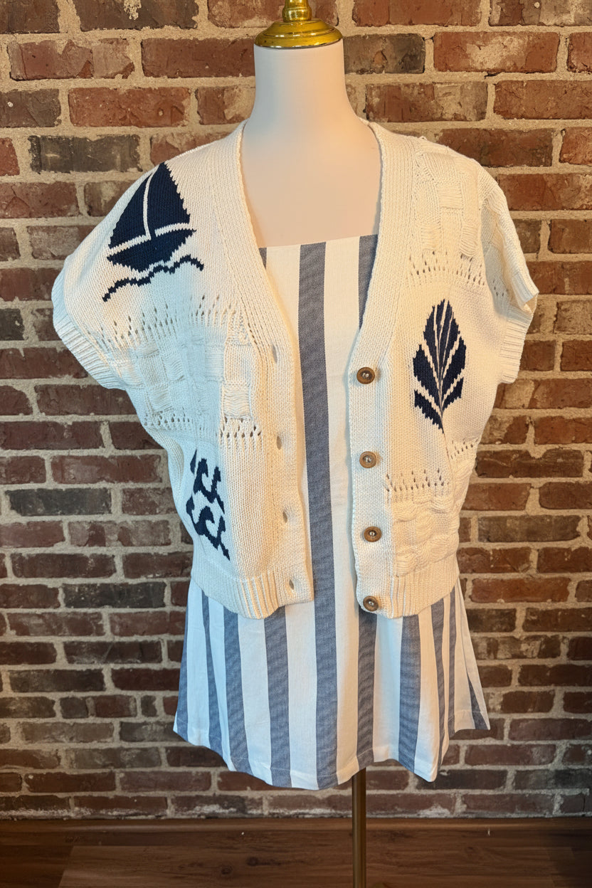 Marine Short Sleeve Sweater