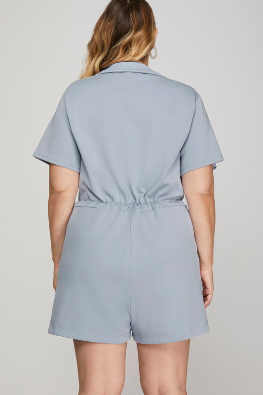 Plus Scuba Knit Romper