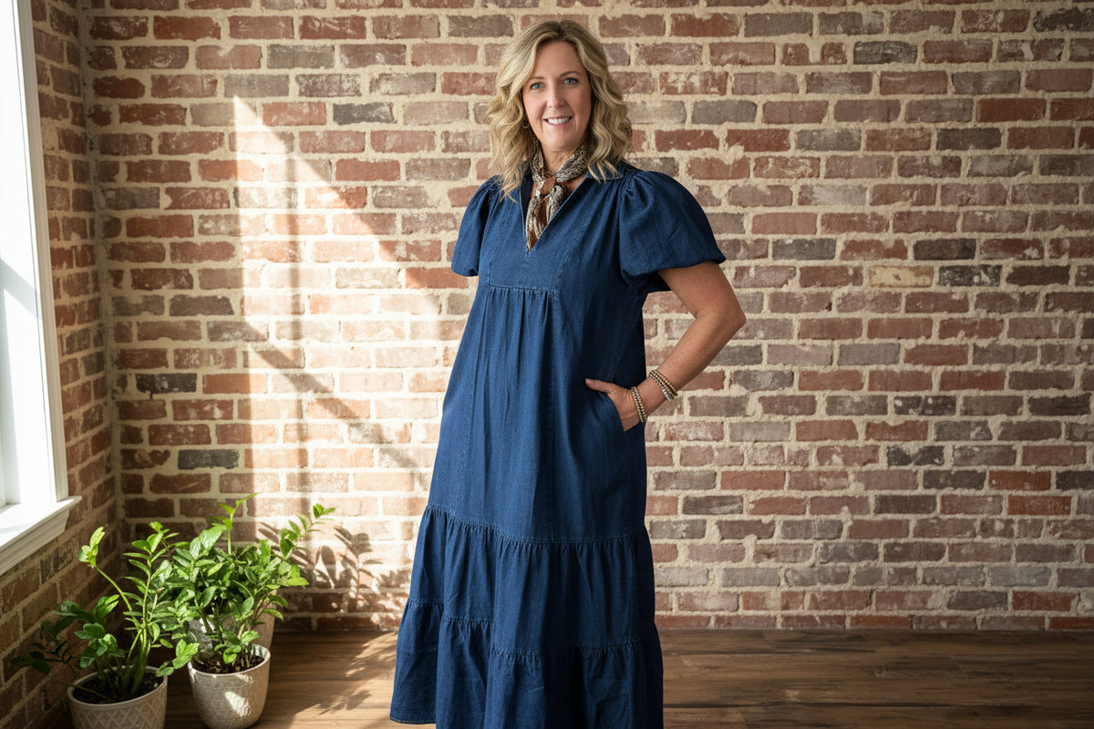 Denim Midi Dress