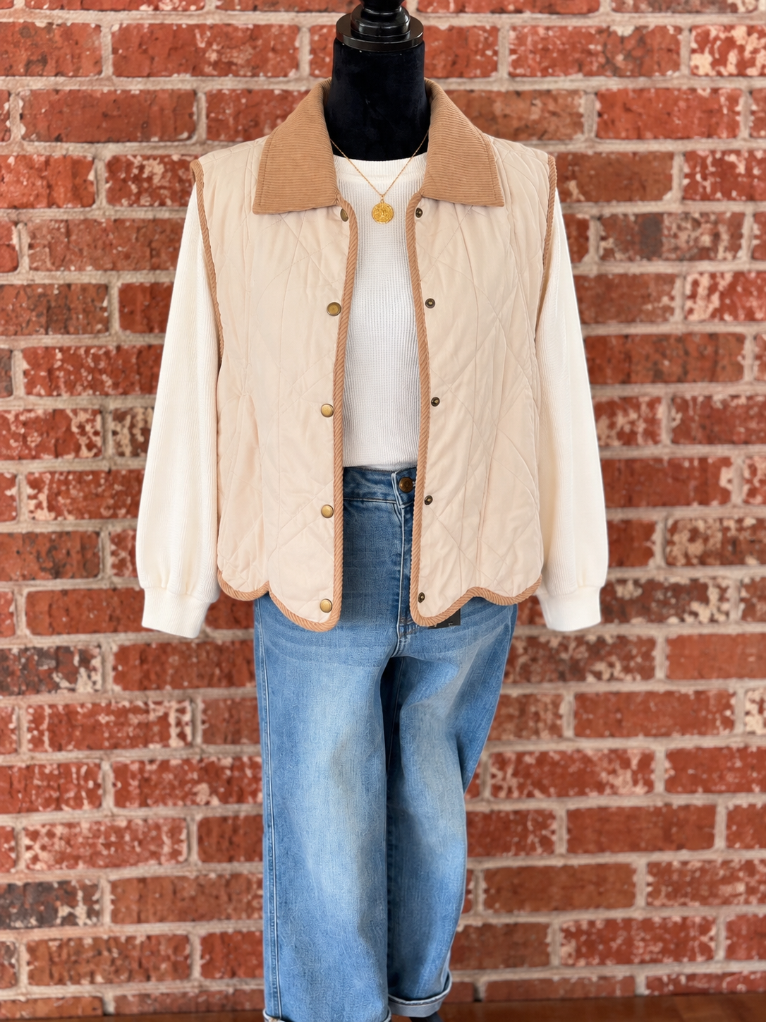 Cream Barn Vest