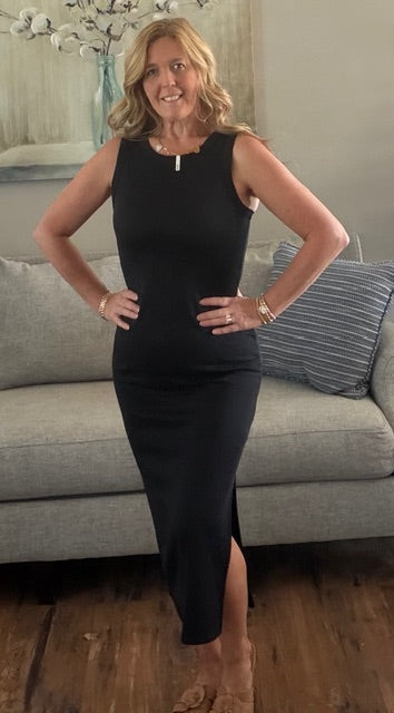 Black Scuba Tank Dress