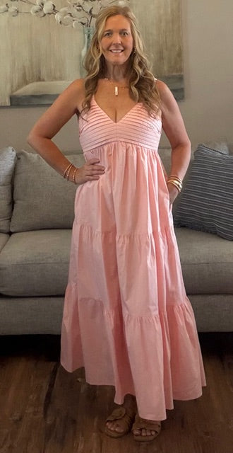 Pink Tiered Maxi Dress