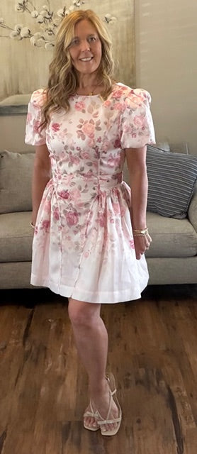 Pink Rose Mini Dress