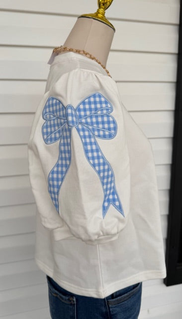 Bow Embroidered Top