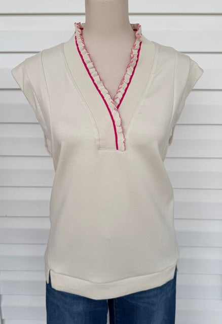 Sleeveless Ruffle Top