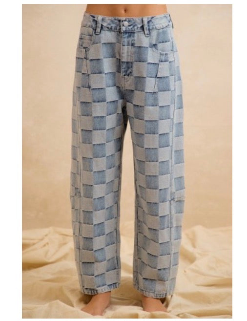Checkered Jeans