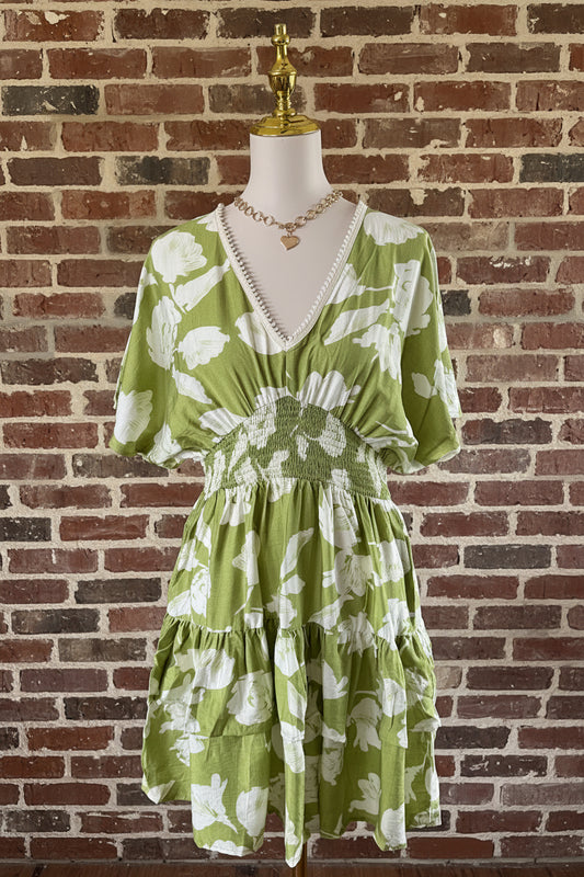 Plus Floral Tiered Dress