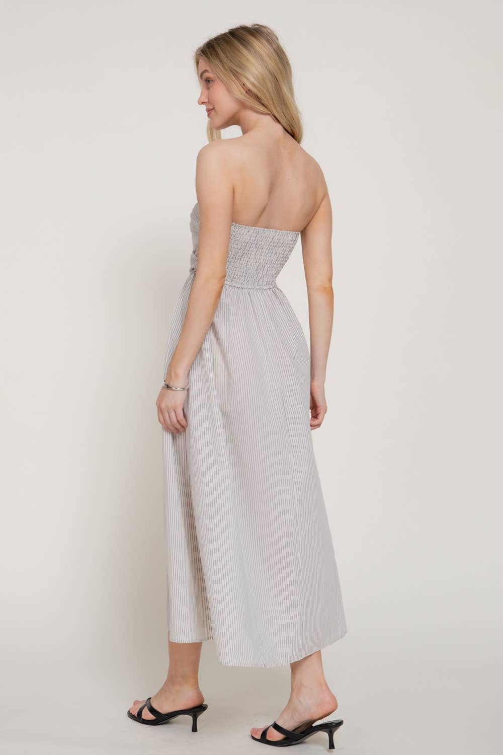 Poplin Tube Midi Dress