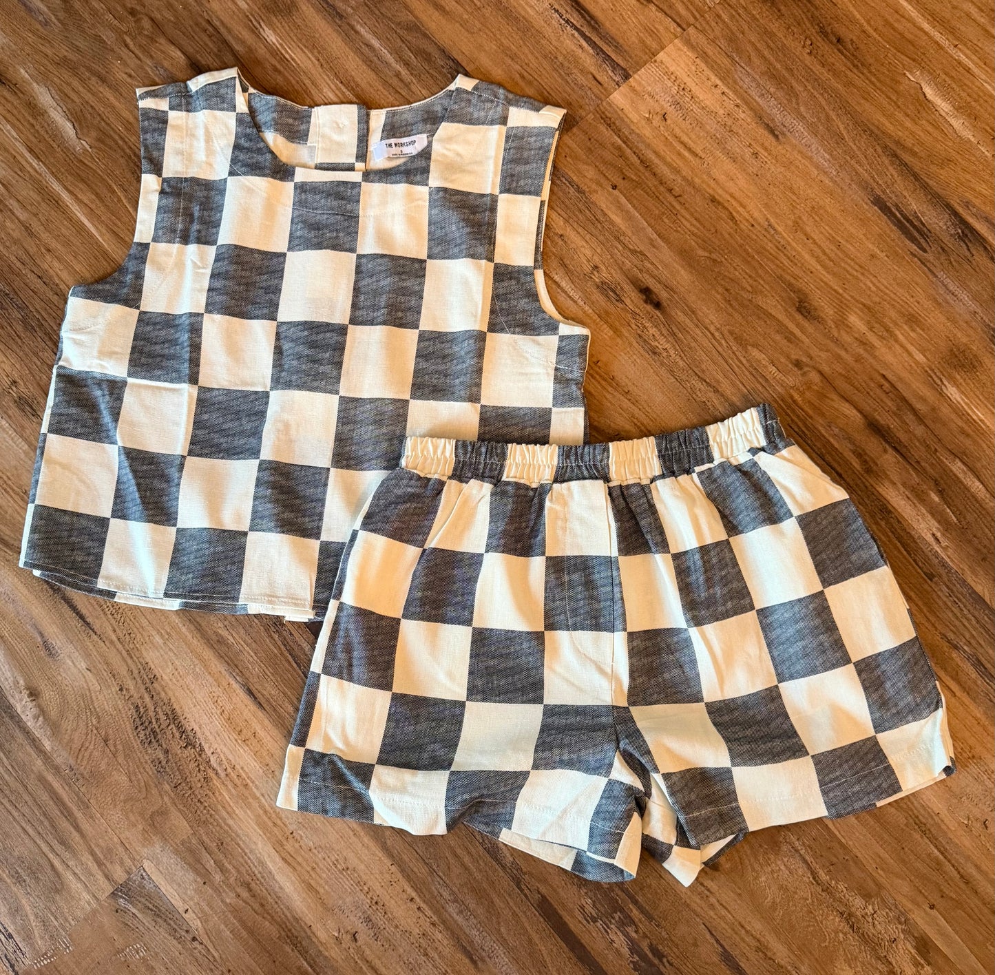 Navy Checkered Set