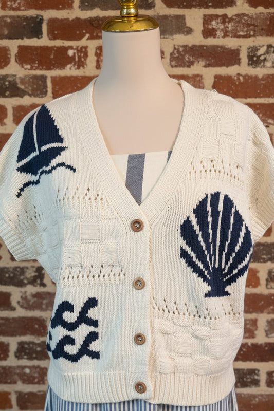 Marine Short Sleeve Sweater