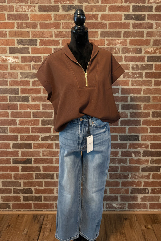 Ribbed Half Zip
