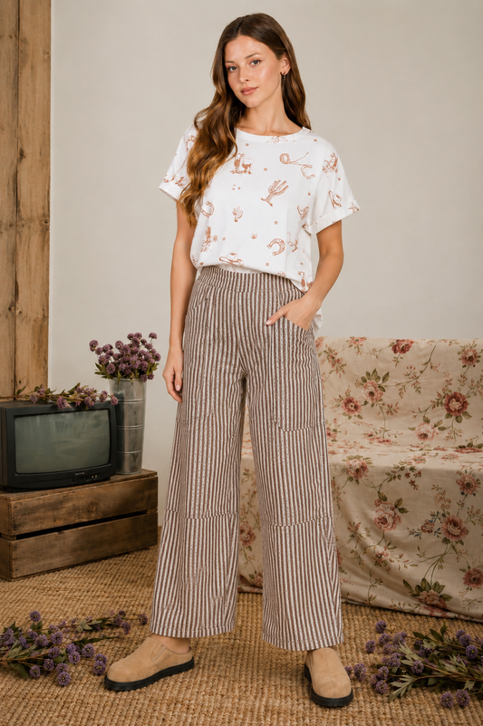 Western Print Top