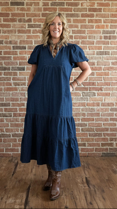 Denim Midi Dress