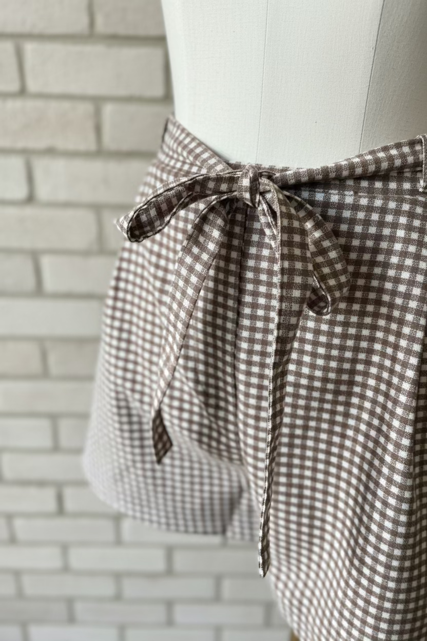 Brown Gingham Set