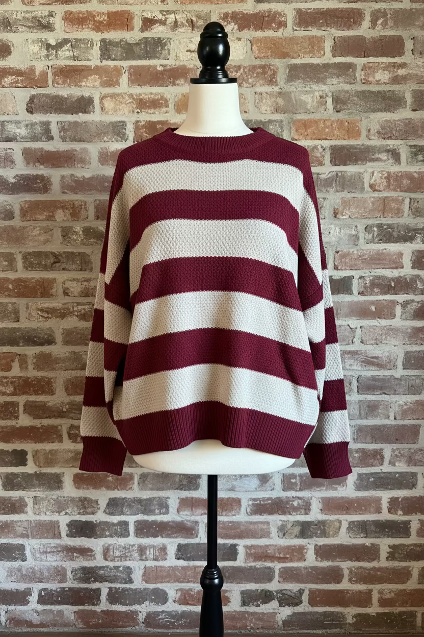 Plus size knit sweater