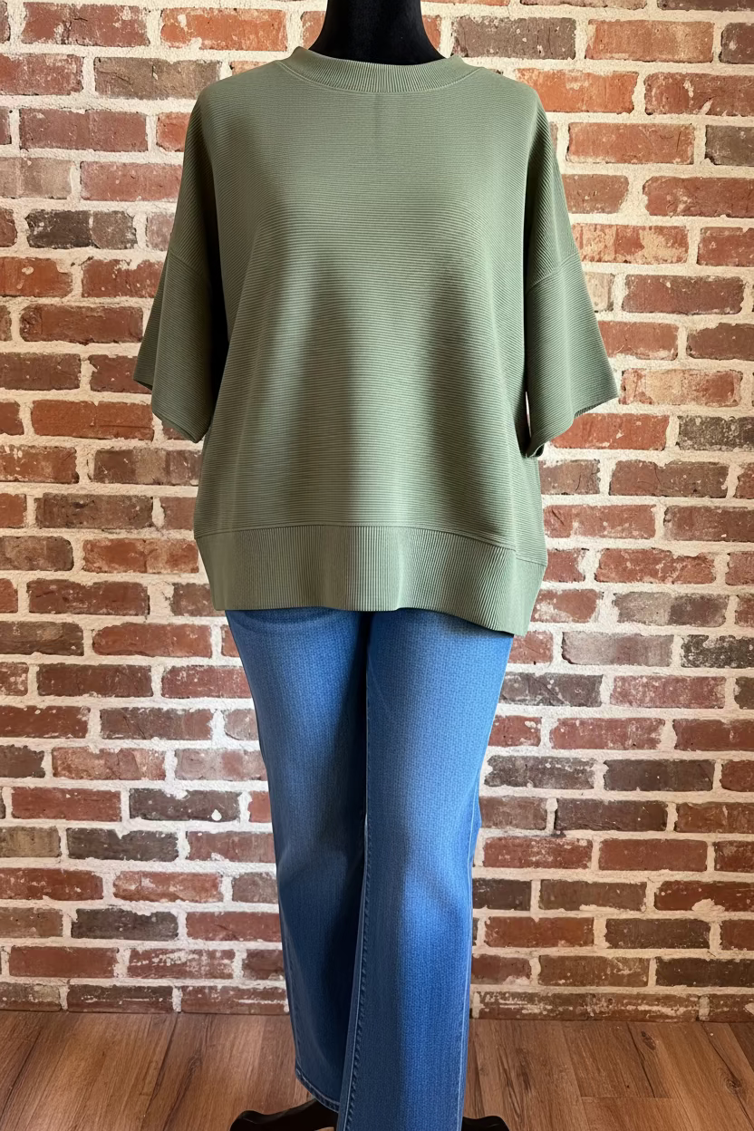 Plus ribbed top