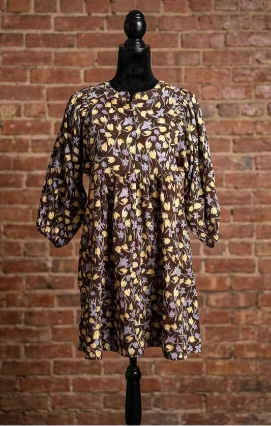 Floral Corduroy Dress
