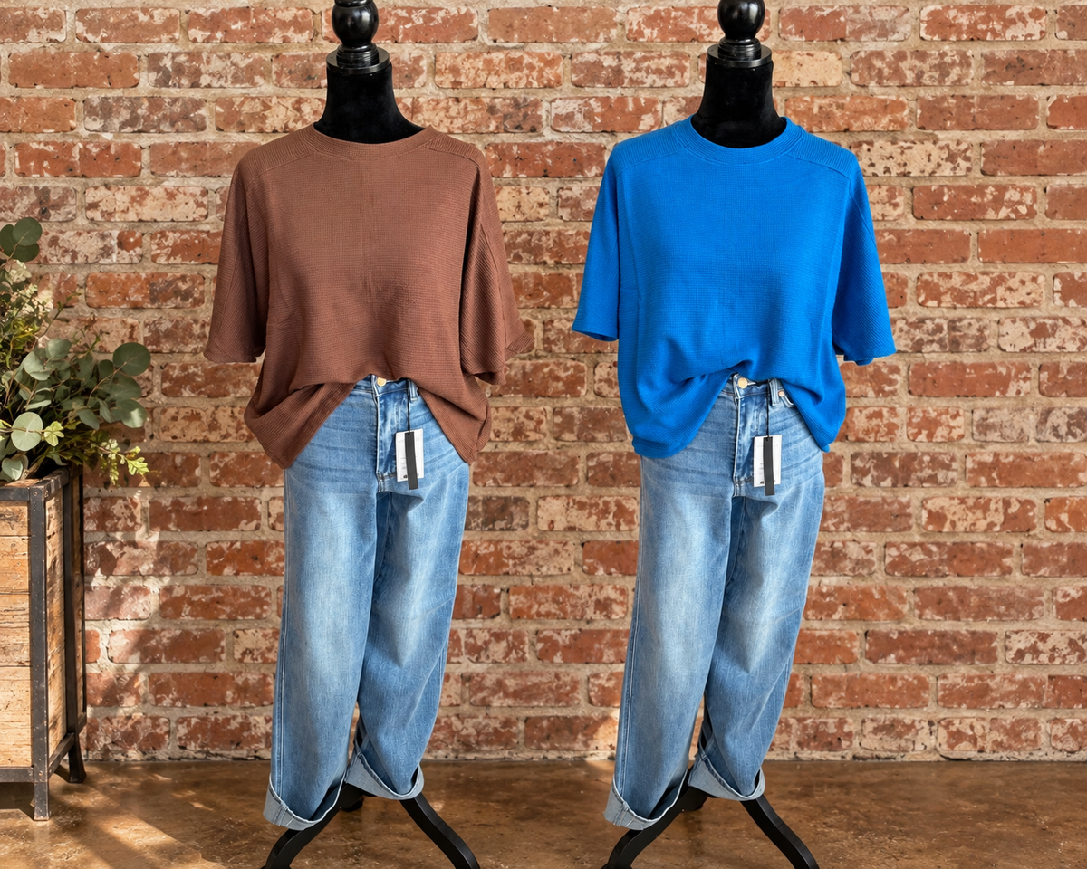 Waffle knit Top