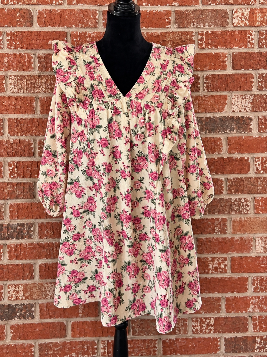 Floral Corduroy Dress
