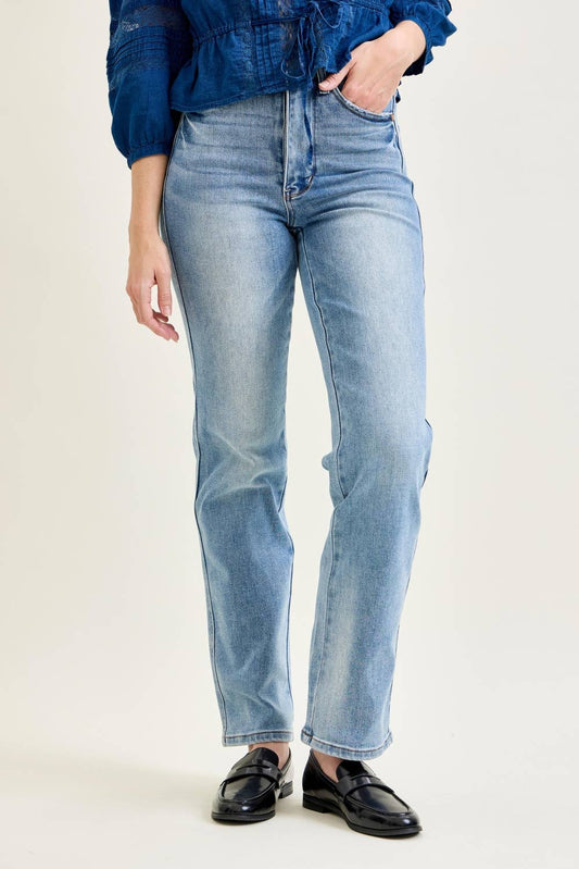 JUDY BLUE HW Tummy Control Straight Jeans