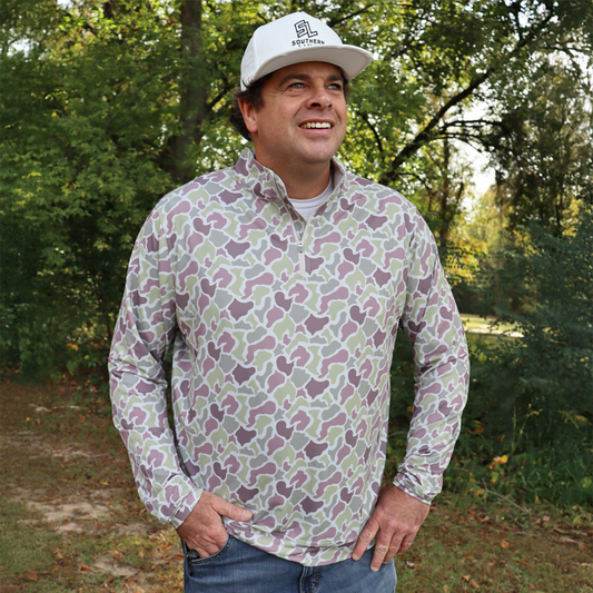 QUARTER ZIP PULLOVER LIGHT CAMO