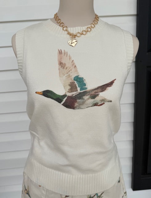 Sleeveless Mallard Sweater Top