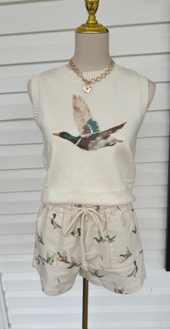 Sleeveless Mallard Sweater Top
