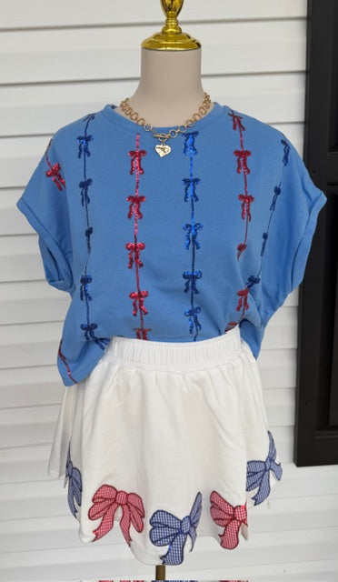 Sequin Bow Top